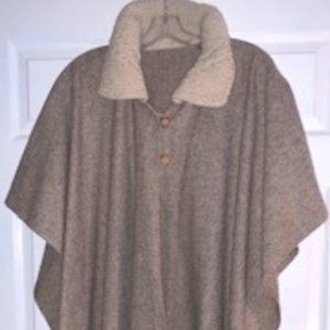 Oversized Poncho Cape Coat